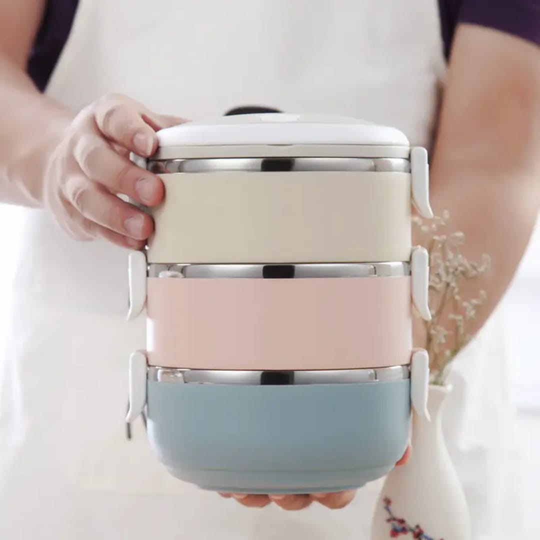 Stainless Steel Leak-Proof Lunch Box – 1 Layer Portable Bento Container for Office & School