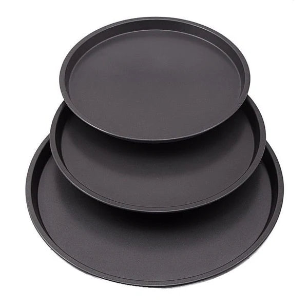 Non-Stick Pizza Baking Pan Tray – Round Carbon Steel Pizza Pan for Oven Baking | Durable Pizza Tray for Homemade Pizza, Cake & Bread