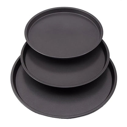 Non-Stick Pizza Baking Pan Tray – Round Carbon Steel Pizza Pan for Oven Baking | Durable Pizza Tray for Homemade Pizza, Cake & Bread