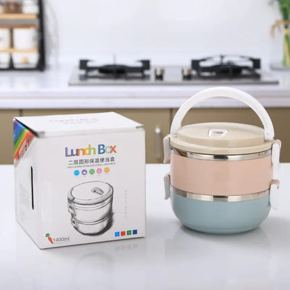 Stainless Steel Leak-Proof Lunch Box – 1 Layer Portable Bento Container for Office & School