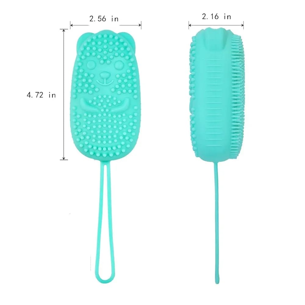Bubble Bath Brush – Double-Sided Silicone Body Brush with Quick Foaming Sponge, Gentle Exfoliation &amp; Massage for All Skin Types