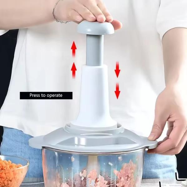 Hand Push Manual Food Chopper - 1.5Ltr