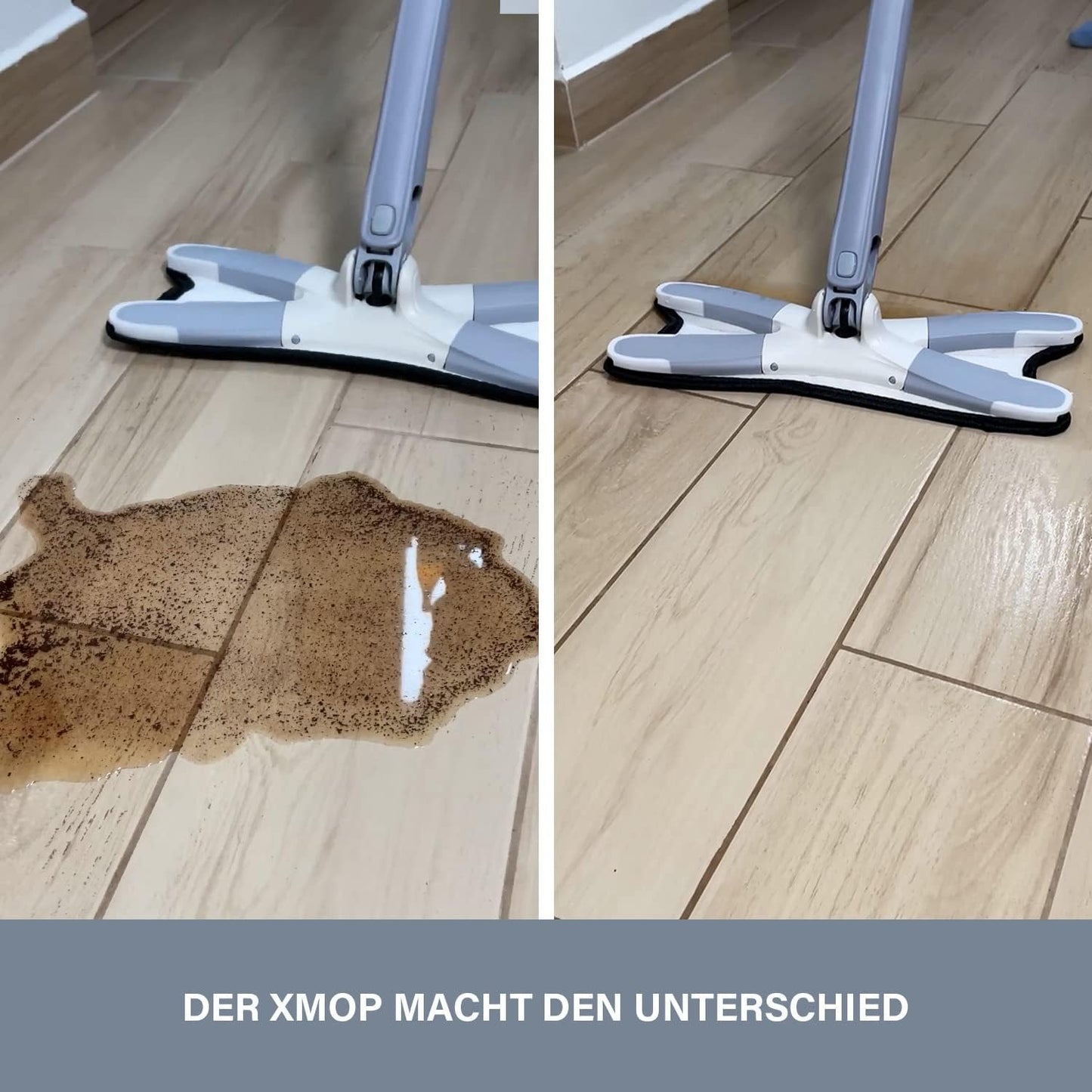 XMOP Floor Mop | Advanced Cleaning Technology | Easy Floor Wiping | Microfiber Head | Durable & Portable