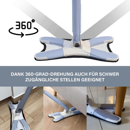 XMOP Floor Mop | Advanced Cleaning Technology | Easy Floor Wiping | Microfiber Head | Durable & Portable
